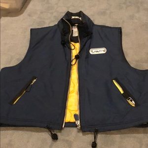 Nautica Men’s Vest L Navy blue and yellow